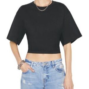 Frame Denim Black Women's Crop Top